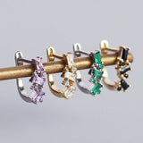 TrustDavis CZ Hoop Earrings Women Anniversary Jewelry DA2850