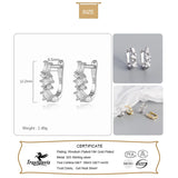 TrustDavis CZ Hoop Earrings Women Anniversary Jewelry DA2850
