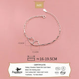 TrustDavis 925 Silver Love Chain Bracelet Women Wedding Jewelry DS3341