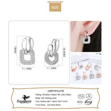 TrustDavis 925 Sterling Silver Hoop Earrings Wedding Gothic CZ 925 Earring