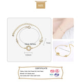 TrustDavis Sterling Silver Linked Charms Chain Bracelet For Women - DD1312