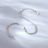 TrustDavis 925 Silver Babysbreath Chain Bracelet Women Wedding Jewelry