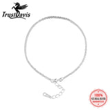 TrustDavis 925 Silver Babysbreath Chain Bracelet Women Wedding Jewelry