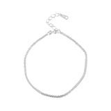 TrustDavis 925 Silver Babysbreath Chain Bracelet Women Wedding Jewelry