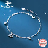 TrustDavis Crown CZ Bracelet Anklet Wedding Party Jewelry