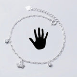 TrustDavis Crown CZ Bracelet Anklet Wedding Party Jewelry