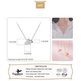 TrustDavis 925 Silver Heart CZ Choker Necklace Bridal S925 Jewelry