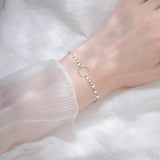 TrustDavis 925 Silver Round Chain Bracelet Women Office Lady Jewelry Gift