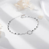 TrustDavis 925 Silver Round Chain Bracelet Women Office Lady Jewelry Gift