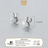 TrustDavis 925 Silver Sweet Hollow Bees Stud Earrings For Girls