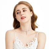 TrustDavis 925 Silver Butterfly CZ Necklace For Women Wedding Fine Jewelry