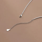TrustDavis 925 Silver Butterfly CZ Necklace For Women Wedding Fine Jewelry