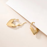 TrustDavis 925 Silver Heart Hoop Earring Wedding Party Jewelry