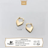TrustDavis 925 Silver Heart Hoop Earring Wedding Party Jewelry