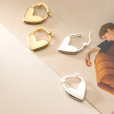 TrustDavis 925 Silver Heart Hoop Earring Wedding Party Jewelry