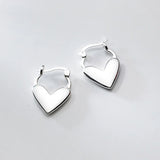 TrustDavis 925 Silver Heart Hoop Earring Wedding Party Jewelry