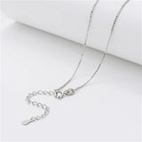 TrustDavis Snake Box Beads Chain Necklace 925 Sterling Silver Water-wave