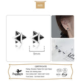 TrustDavis 925 Silver Triangle Zircon Stud Earrings Wedding Jewelry