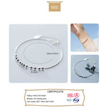 TrustDavis 925 Sterling Silver Sweet Beads Snake Chain Bracelet DS2374