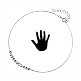 TrustDavis 925 Sterling Silver Sweet Beads Snake Chain Bracelet DS2374