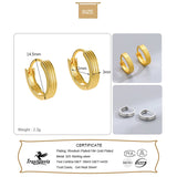 TrustDavis Sterling Silver Minimalist Hoop Earrings for Women