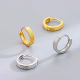 TrustDavis Sterling Silver Minimalist Hoop Earrings for Women