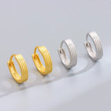 TrustDavis Sterling Silver Minimalist Hoop Earrings for Women
