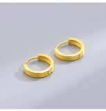 TrustDavis Sterling Silver Minimalist Hoop Earrings for Women