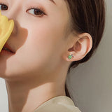 Davis Girls 925 Silver Strawberry Lemon Stud Earrings DS4149