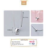 TrustDavis 925 Silver Heart Necklace Romantic Pendant Fine Jewelry DA1164