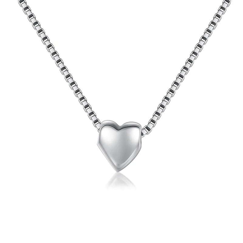 TrustDavis 925 Silver Heart Necklace Romantic Pendant Fine Jewelry DA1164