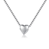 TrustDavis 925 Silver Heart Necklace Romantic Pendant Fine Jewelry DA1164