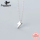Davis Lightning Necklace 925 Sterling Silver Real Silver Pendant Girls Love Gift