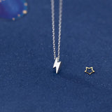 Davis Lightning Necklace 925 Sterling Silver Real Silver Pendant Girls Love Gift