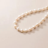 TrustDavis 925 Silver 7mm Freshwater Pearl Necklace For Women Wedding