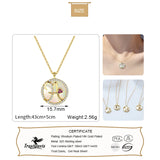 TrustDavis 925 Silver Shell CZ Letter Pendant Necklace For Women