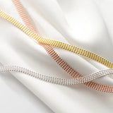 TrustDavis 925 Silver Beads Chain Choker Short Necklace Women Wedding S925 D1212
