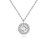 TrustDavis 925 Silver Cross Zircon Choker Necklace Wedding Jewelry