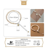 TrustDavis 925 Silver Pearl Flower Bracelet Wedding Party 925 Jewelry Gift