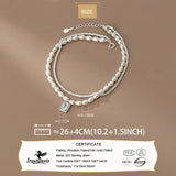 TrustDavis Sweet Double Layer Pearl Chain Anklets For Women