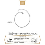 TrustDavis CZ Chain Bracelet Women Wedding Fine S925 Jewelry