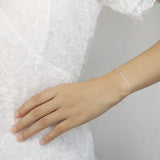 Davis Sterling Silver Mini Lightning Bracelet Women Girls Lady Birthday Gift