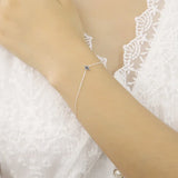 Davis Sterling Silver Mini Lightning Bracelet Women Girls Lady Birthday Gift