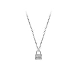 TrustDavis Love Lock Pendant S925 Necklace DS843