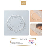 TrustDavis 925 Silver Ellipse Chain Bracelet For Women Wedding Gift