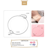 TrustDavis 925 Silver Love Hollow Heart Bracelet Wedding Fine S925 Jewelry