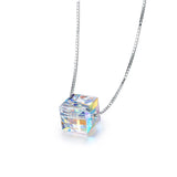 TrustDavis 925 Silver CZ Pendant Necklace For Women