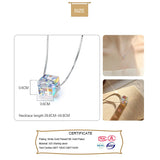 TrustDavis 925 Silver CZ Pendant Necklace For Women