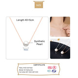 TrustDavis 925 Sterling Silver Pearl Pendant Necklace For Women