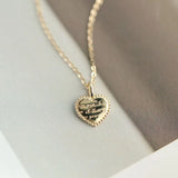 TrustDavis Moon Heart Pendant Necklace 925 Silver DD1209